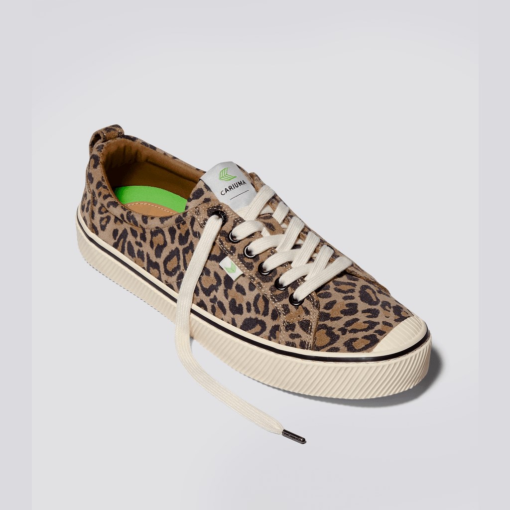 OCA LOW Cariuma Low Top Daim Leopard Homme | HNJ-2962454